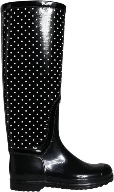Dolce & Gabbana Polka Dot Glossy Rain Boots