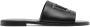 Dolce & Gabbana Gestikte leren slides met uitgesneden details Black Heren - Thumbnail 1
