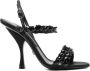 Dolce & Gabbana Zwarte Sandalen Hoge Hak Leer - Thumbnail 1