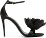 Dolce & Gabbana Zwarte Satijnen Stiletto Sandalen Black Dames - Thumbnail 1