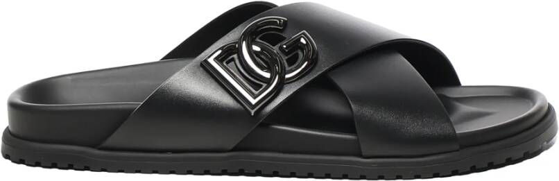 Dolce & Gabbana Zwarte Sandalen met Polyurethaan Voetbed