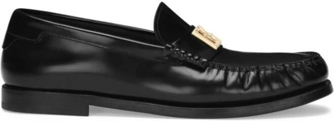 Dolce & Gabbana Zwarte platte schoenen voor vrouwen Black Heren