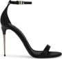 Dolce & Gabbana Zwarte Satijnen Stiletto Sandalen Black Dames - Thumbnail 1