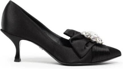Dolce & Gabbana Satijnen Juweel Décolleté Schoenen Black Dames