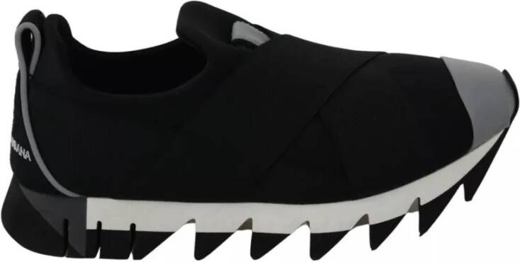 Dolce & Gabbana Zwarte Shark Neopreen Stretch Sneakers