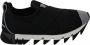 Dolce & Gabbana Zwarte Shark Neopreen Stretch Sneakers - Thumbnail 1