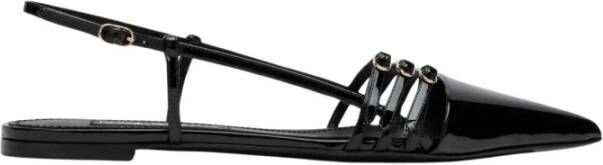 Dolce & Gabbana Zwarte Slingback Ballerina`s van Lakleer - Foto 2