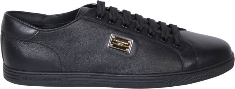 Dolce & Gabbana Zwarte Saint Tropez lage sneakers Black Heren