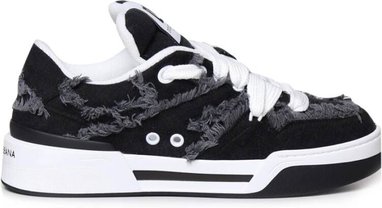 Dolce & Gabbana Zwarte Sneakers met Logo Details Black Heren