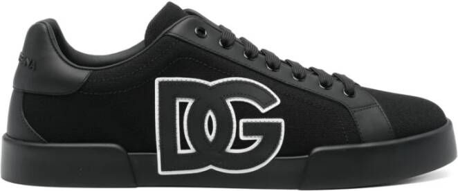 Dolce & Gabbana Zwarte Sneakers met Zijlogo