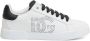 Dolce&Gabbana Low-Top Sneakers Calfskin Sneakers With Prominent Logo Detail in wit - Thumbnail 1