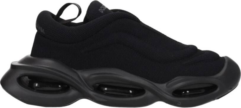 Dolce & Gabbana Zwarte Stoffen Chunky Sneakers Sporty Glam