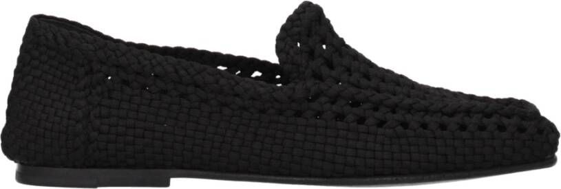 Dolce & Gabbana Zwarte Stoffen Loafer Casual Stijl