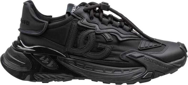 Dolce & Gabbana Zwarte Stoffen Sneakers Day Faster Model