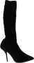 Dolce & Gabbana Zwarte Stiletto Hakken Mid Calf Laarzen Black Dames - Thumbnail 9
