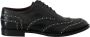 Dolce & Gabbana Zwarte Studded Derby Jurk Schoenen Black Heren - Thumbnail 1