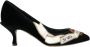 Dolce & Gabbana Zwarte Velvet Pumps Hoge Kwaliteit Comfort Black Dames - Thumbnail 10