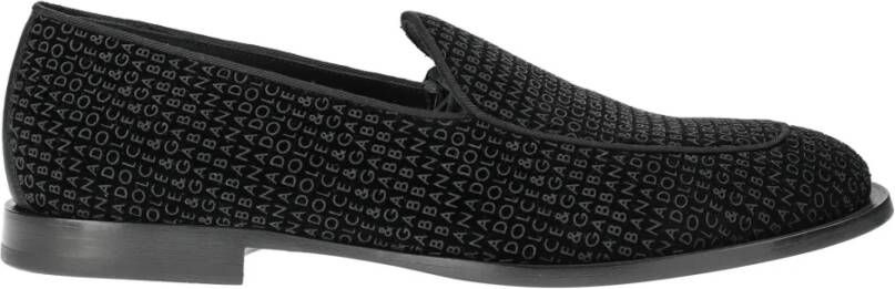 Dolce & Gabbana Zwarte Suède Loafers Black Heren