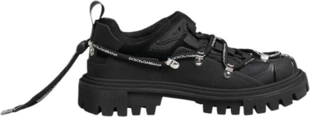 Dolce & Gabbana Zwarte Trekking Sneakers met Rubberen Zool