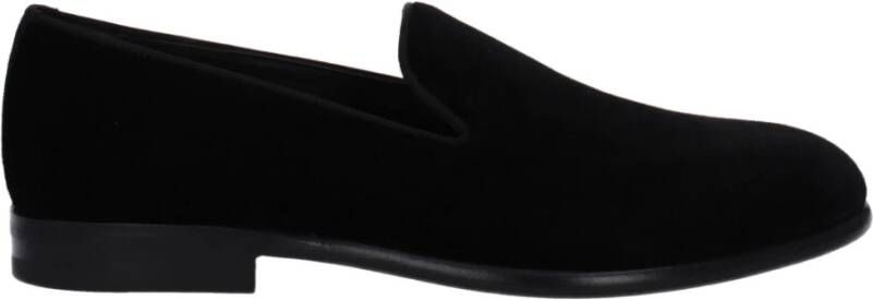 Dolce & Gabbana Zwarte Velvet Loafer Stijlvolle Schoen