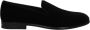 Dolce & Gabbana Zwarte Velvet Loafer Stijlvolle Schoen - Thumbnail 1