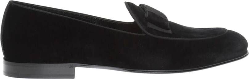Dolce & Gabbana Zwarte Velvet Loafers voor Heren Black Heren