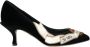 Dolce & Gabbana Zwarte Velvet Pumps Hoge Kwaliteit Comfort Black Dames - Thumbnail 1