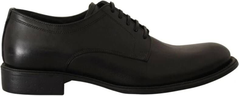Dolce & Gabbana Zwarte Veterschoenen van Leer