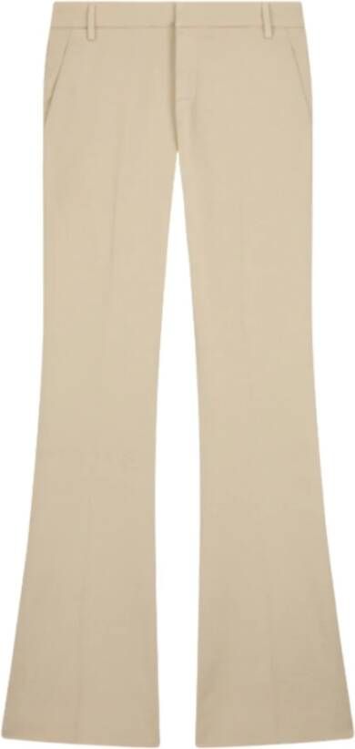Dondup Beige Bootcut High Waist Chino