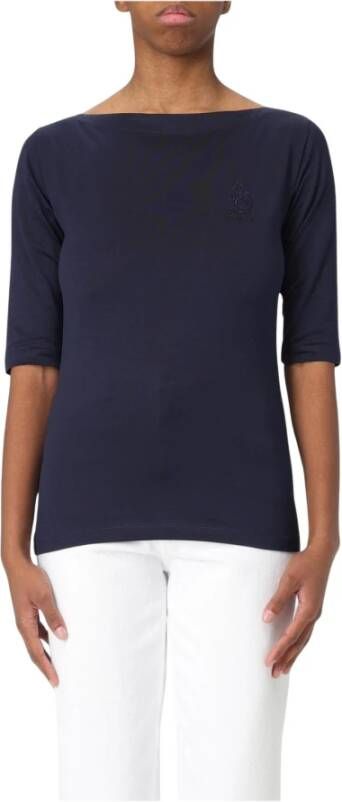 Dondup Blauwe Boothals Top voor Vrouwen