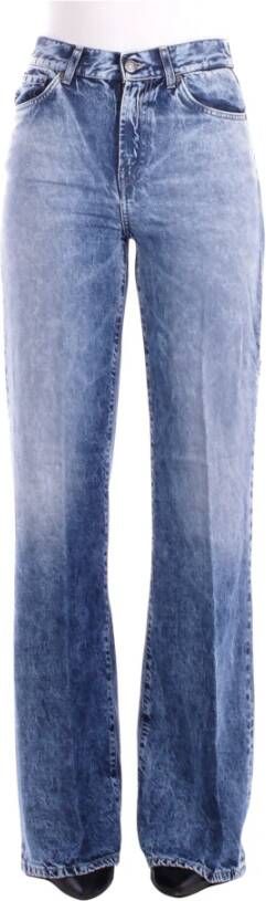 Dondup Blue Logo Boot-cut Jeans