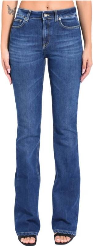 Dondup Bootcut Jeans Blauw Stretch Hoge Taille