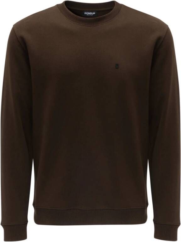 Dondup Bruine Katoenen Sweater Ribboord