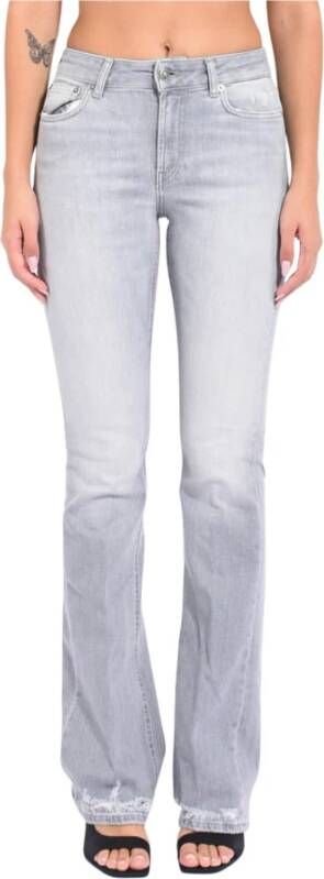 Dondup Hoge taille bootcut jeans in blauw