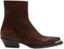Dondup Western-stijl Splitleren Laarzen met Metalen Neuskap - Thumbnail 1