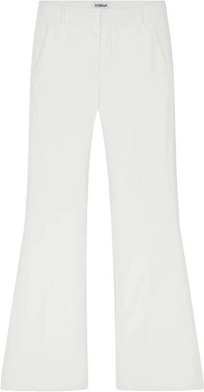 Dondup Witte Velvet Bootcut Broek