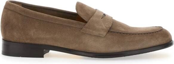 Doucal's Beige Leren Slip-On Loafers