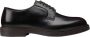 Doucal's Zwarte leren veterschoenen met platte zool - Thumbnail 1
