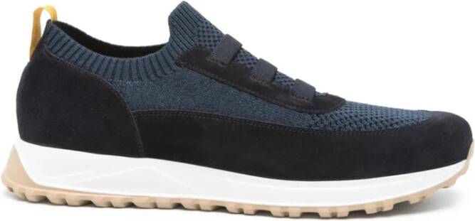 Doucal's Blauwe Casual Sneakers met Rubberen Zool