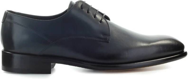 Doucal's Blauwe Derby Veterschoenen Blauw Heren