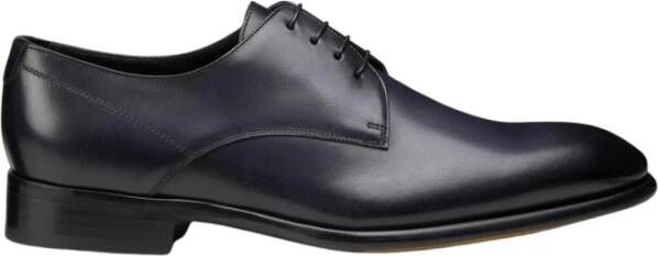 Doucal's Blauwe Leren Brogue Derby Schoenen
