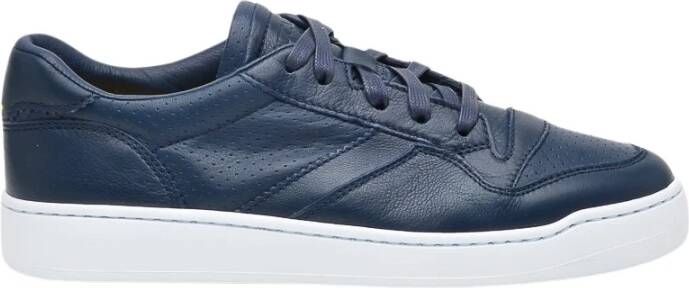 Doucal's Blauwe Leren Sneakers Blue Heren