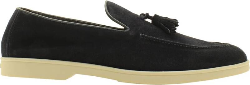 Doucal's Blauwe Loafer Schoenen Stijlvolle Kwast