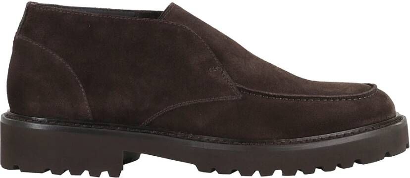 Doucal's Blauwe Suède Chukka Boot Elastisch