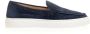 Doucal's Blauwe Suède Loafer Witte Rubberen Zool Blue Dames - Thumbnail 1