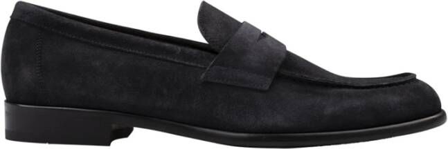 Doucal's Blauwe Suède Loafers voor Mannen