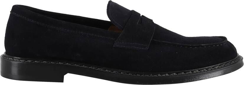 Doucal's Blauwe Suède Penny Loafers
