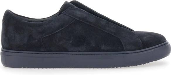 Doucal's Blauwe Suede Slip-On Sneakers