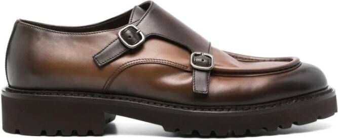 Doucal's Bruin Leren Platte Schoenen met Gesp