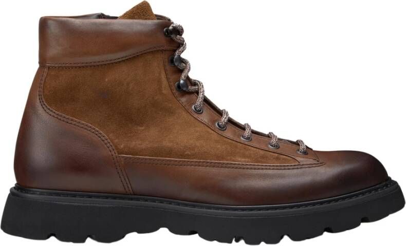 Doucal's Bruin Leren Veterschoenen Brown Heren